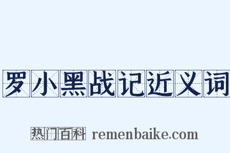 罗小黑战记近义词是什么意思的图片